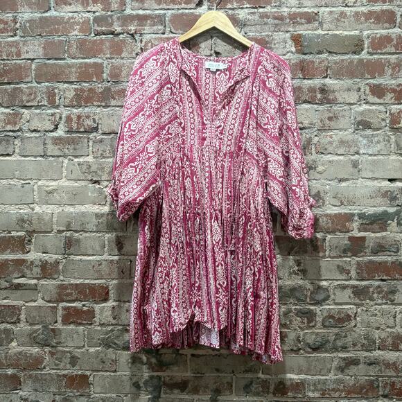 Molly Bracken Printed Mini Dress with Puffed Sleeves Size XS - Picture 6 of 9